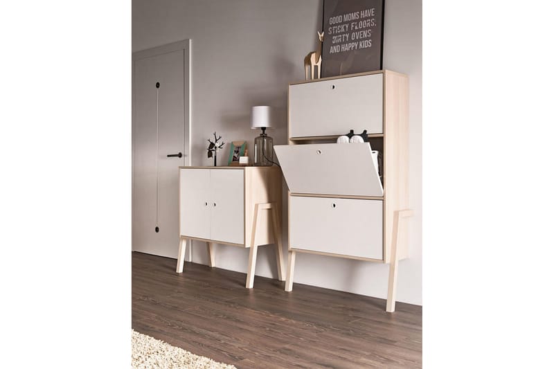 Spot Skoförvaring Trä/Natur/Vit - VOX - Förvaring - Skoförvaring - Skoskåp