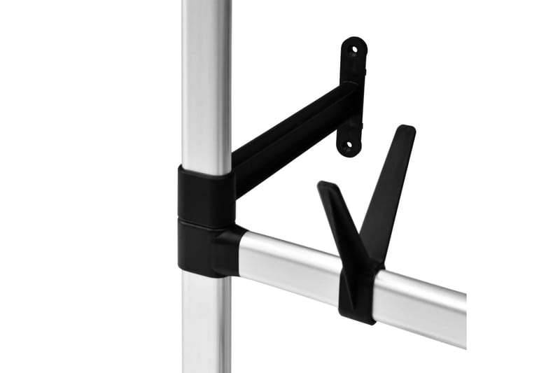 Teleskopisk skohylla med stänger aluminium - Svart - Förvaring - Skoförvaring