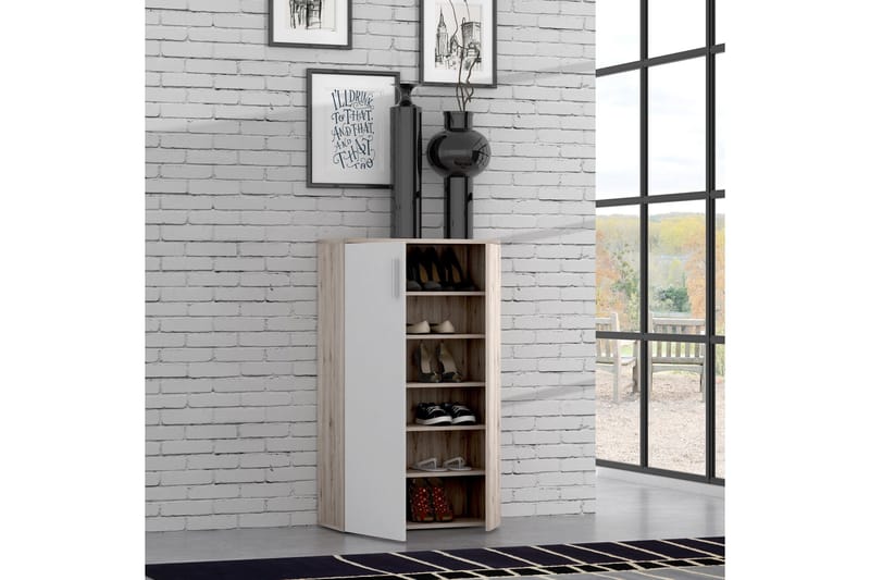 Ticketwood Skoskåp 69 cm - Brun/Vit - Förvaring - Skoförvaring - Skoskåp
