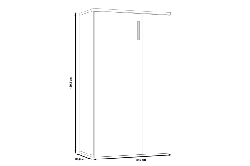 Ticketwood Skoskåp 69 cm - Grå/Vit - Förvaring - Skoförvaring - Skoskåp