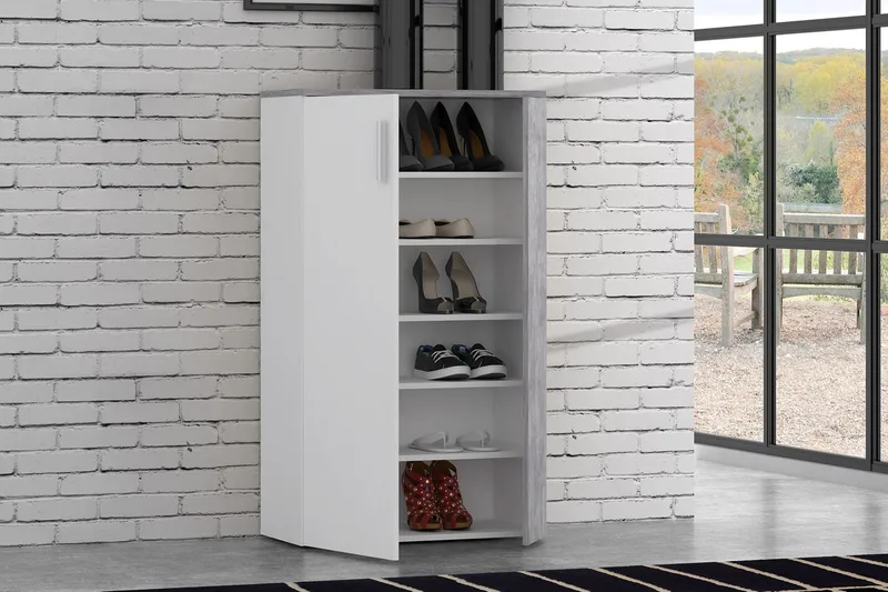 Ticketwood Skoskåp 69 cm - Grå/Vit - Förvaring - Skoförvaring - Skoskåp