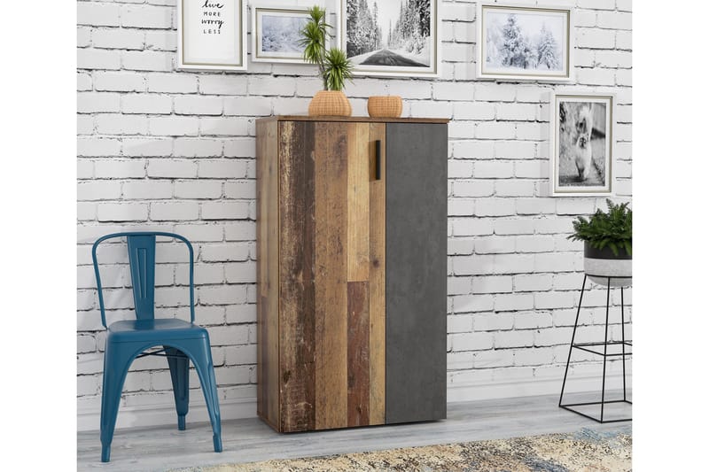 Ticketwood Skoskåp 69 cm - Mörkbrun/Vit - Förvaring - Skoförvaring - Skoskåp