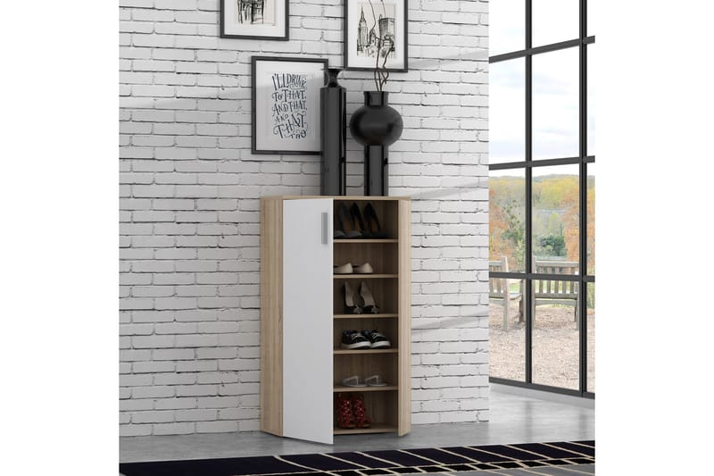 Ticketwood Skoskåp 69 cm - Natur/Vit - Förvaring - Skoförvaring - Skoskåp
