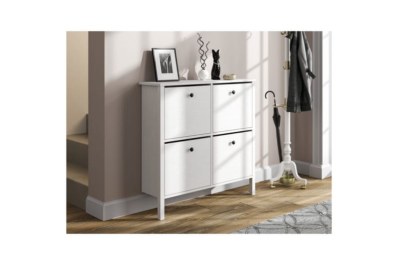 Torval Skoskåp 101 cm - Natur/Vit - Förvaring - Skoförvaring - Skoskåp