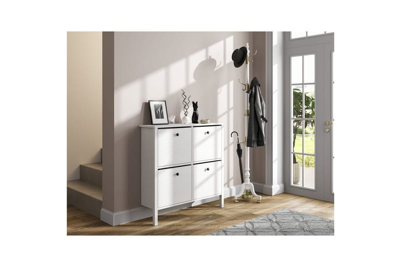 Torval Skoskåp 101 cm - Natur/Vit - Förvaring - Skoförvaring - Skoskåp