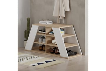 Toya Skoskåp 105,5 cm - Ek/Vit - Förvaring - Skoförvaring