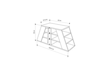 Toya Skoskåp 105,5 cm - Ek/Vit - Förvaring - Skoförvaring