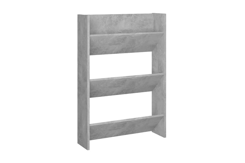 Väggmonterat skoställ 2 st betonggrå 60x18x90 cm spånskiva - Betonggrå - Förvaring - Skoförvaring