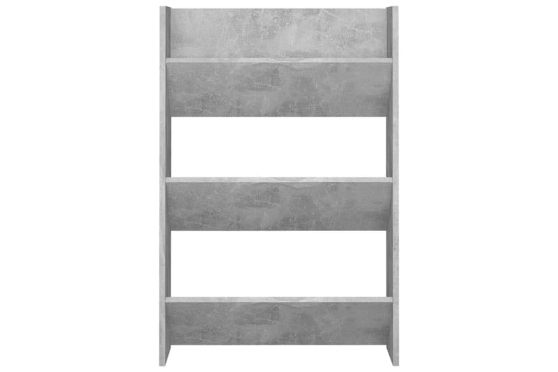 Väggmonterat skoställ 2 st betonggrå 60x18x90 cm spånskiva - Betonggrå - Förvaring - Skoförvaring