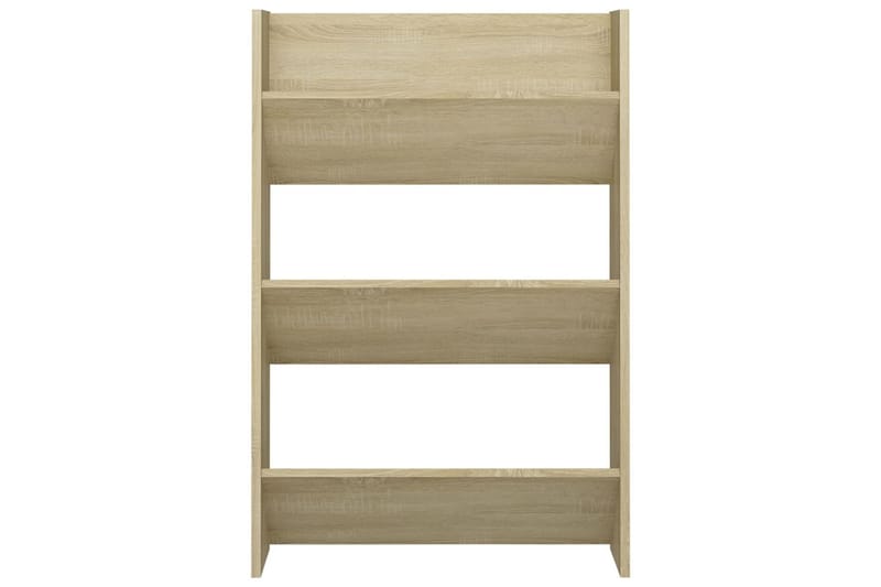 Väggmonterat skoställ 2 st sonoma-ek 60x18x90 cm spånskiva - Ek - Förvaring - Skoförvaring