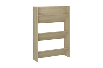Väggmonterat skoställ 2 st sonoma-ek 60x18x90 cm spånskiva