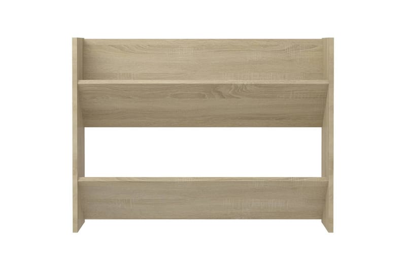Väggmonterat skoställ 2 st sonoma-ek 80x18x60 cm spånskiva - Ek - Förvaring - Skoförvaring
