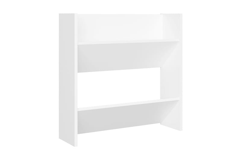 Väggmonterat skoställ 2 st vit 60x18x60 cm spånskiva - Vit - Förvaring - Skoförvaring