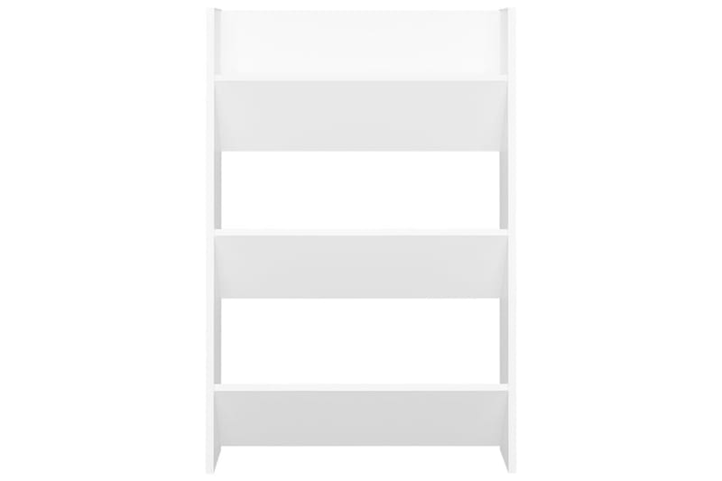 Väggmonterat skoställ 2 st vit 60x18x90 cm spånskiva - Vit - Förvaring - Skoförvaring