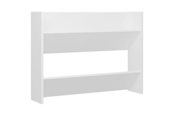 Väggmonterat skoställ 2 st vit 80x18x60 cm spånskiva
