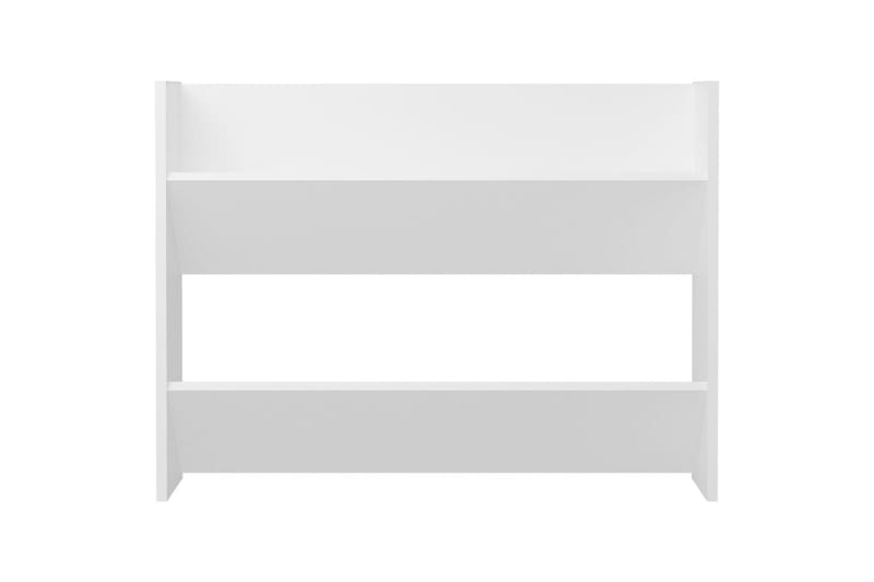 Väggmonterat skoställ 2 st vit 80x18x60 cm spånskiva - Vit - Förvaring - Skoförvaring
