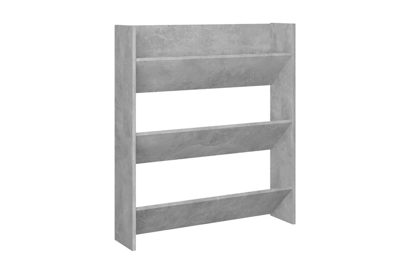 Väggmonterat skoställ betonggrå 80x18x90 cm spånskiva - Betonggrå - Förvaring - Skoförvaring