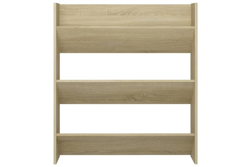 Väggmonterat skoställ sonoma-ek 80x18x90 cm spånskiva - Ek - Förvaring - Skoförvaring