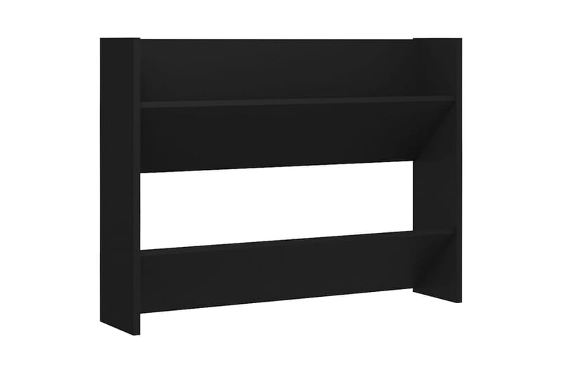 Väggmonterat skoställ svart 80x18x60 cm spånskiva - Svart - Förvaring - Skoförvaring