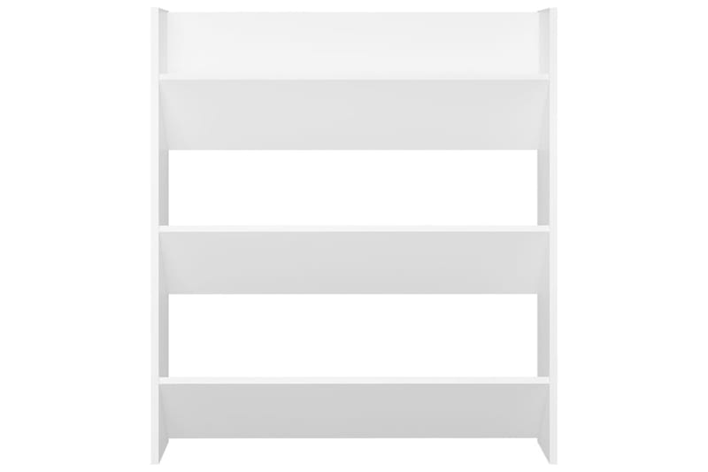 Väggmonterat skoställ vit 80x18x90 cm spånskiva - Vit - Förvaring - Skoförvaring