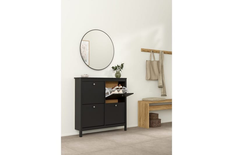 Vallvidera Skoskåp 102,6 cm - Svart - Förvaring - Skoförvaring - Skoskåp