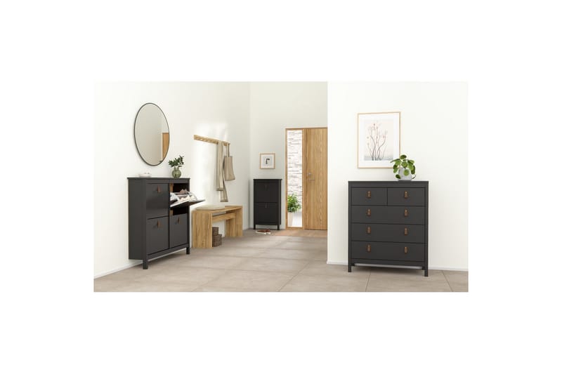 Vallvidera Skoskåp 102,6 cm - Svart - Förvaring - Skoförvaring - Skoskåp