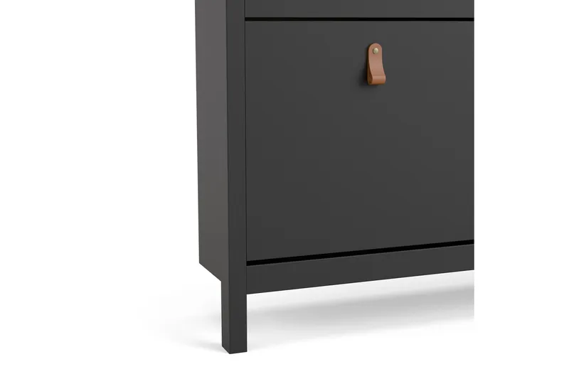 Vallvidera Skoskåp 25x102 cm - Svart/Natur - Förvaring - Skoförvaring - Skoskåp