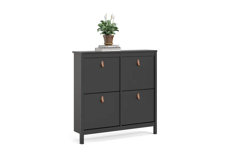 Vallvidera Skoskåp 25x102 cm - Svart/Natur - Förvaring - Skoförvaring - Skoskåp