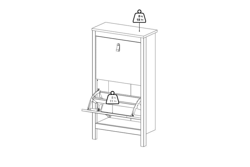 Vallvidera Skoskåp 54 cm - Beige - Förvaring - Skoförvaring
