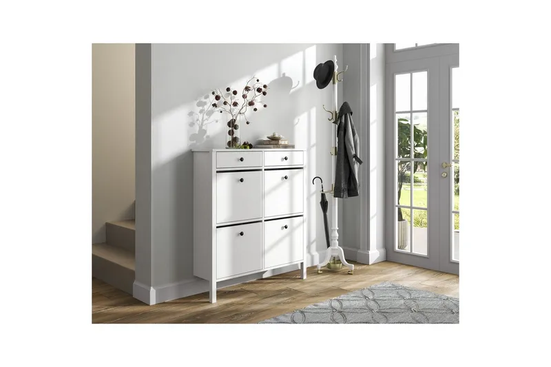 Veylin Skoskåp 101 cm - Natur/Vit - Förvaring - Skoförvaring - Skoskåp