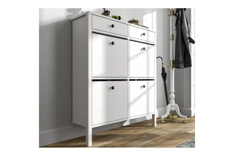 Veylin Skoskåp 101 cm - Natur/Vit - Förvaring - Skoförvaring - Skoskåp