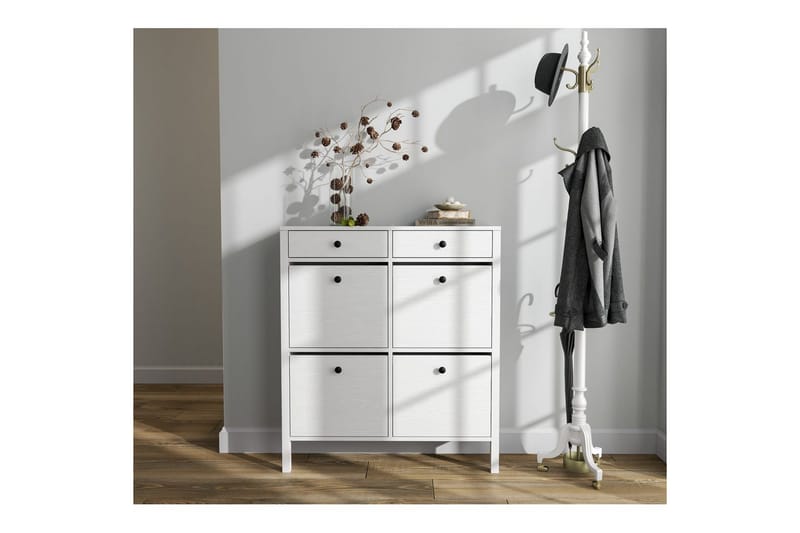 Veylin Skoskåp 101 cm - Natur/Vit - Förvaring - Skoförvaring - Skoskåp