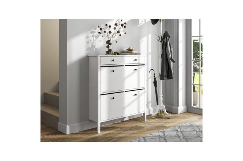 Veylin Skoskåp 101 cm - Natur/Vit - Förvaring - Skoförvaring - Skoskåp