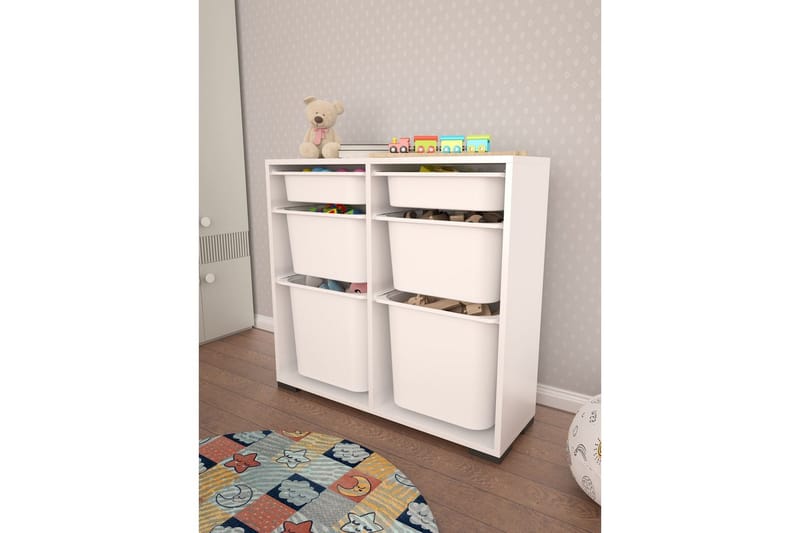 Carla Förvaringslådor 90 cm - Vit - Förvaring - Småförvaring - Förvaringslåda