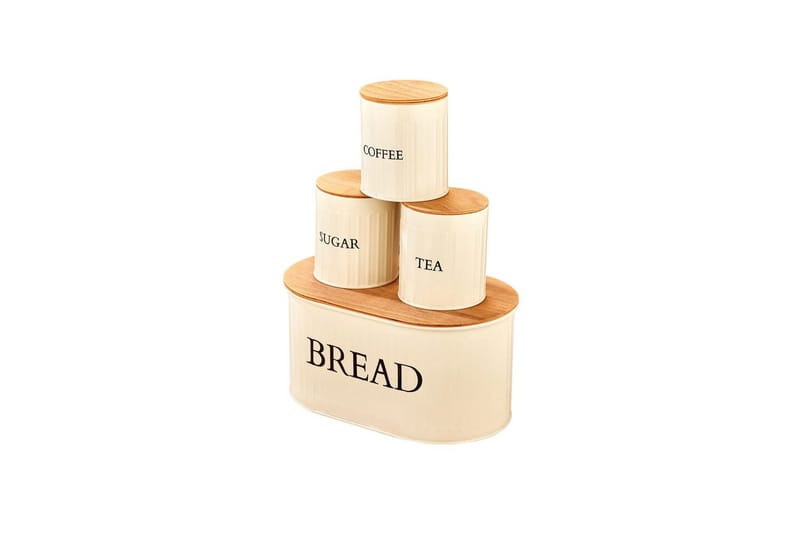 Elven Förvaringsask 15 cm 4-pack - Cremevit - Förvaring - Småförvaring - Förvaringsburk - Förvaringsask