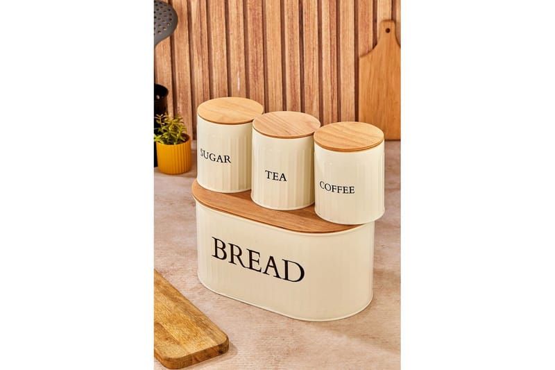 Elven Förvaringsask 15 cm 4-pack - Cremevit - Förvaring - Småförvaring - Förvaringsburk - Förvaringsask