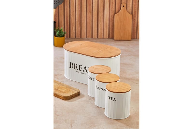 Elven Förvaringsask 15 cm 4-pack - Cremevit - Förvaring - Småförvaring - Förvaringsburk - Förvaringsask