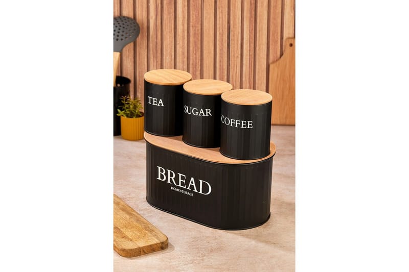 Elven Förvaringsask 15 cm 4-pack - Svart - Förvaring - Småförvaring - Förvaringsburk - Förvaringsask