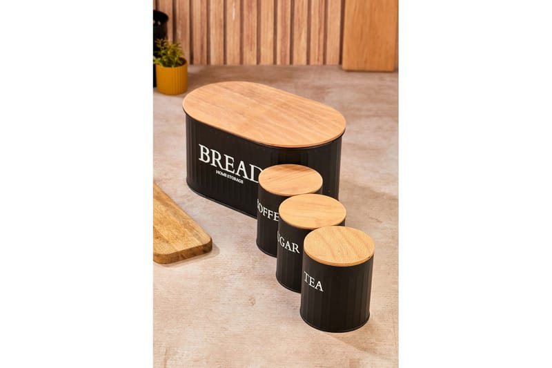Elven Förvaringsask 15 cm 4-pack - Svart - Förvaring - Småförvaring - Förvaringsburk - Förvaringsask