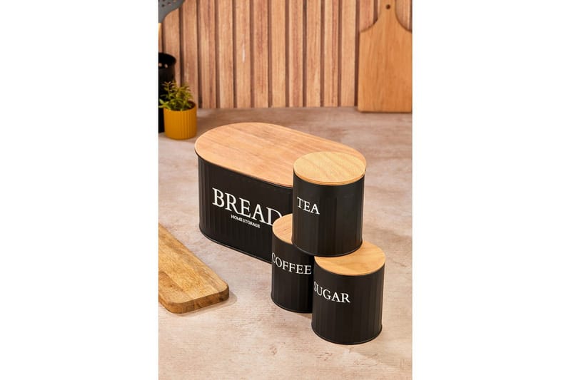 Elven Förvaringsask 15 cm 4-pack - Svart - Förvaring - Småförvaring - Förvaringsburk - Förvaringsask