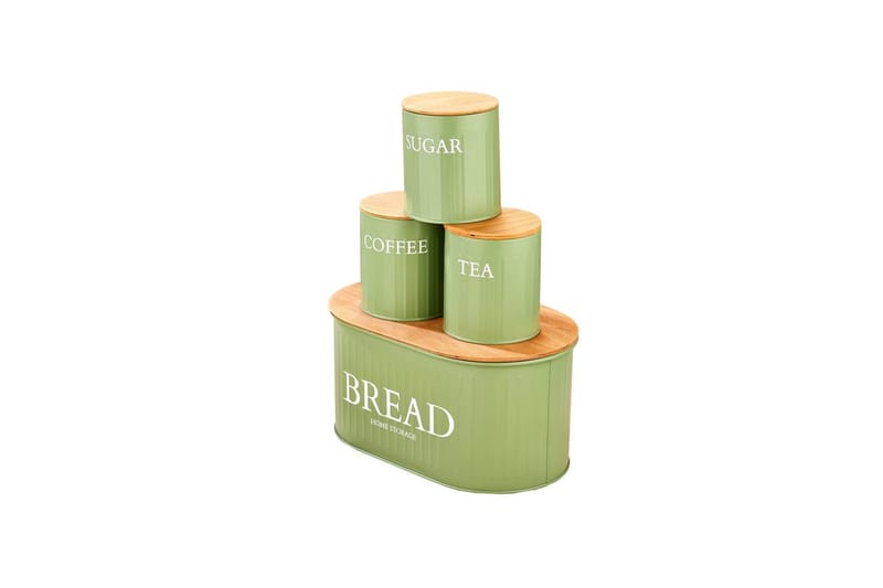 Elven Förvaringsask 15 cm 4-pack - Ljusgrön - Förvaring - Småförvaring - Förvaringsburk - Förvaringsask