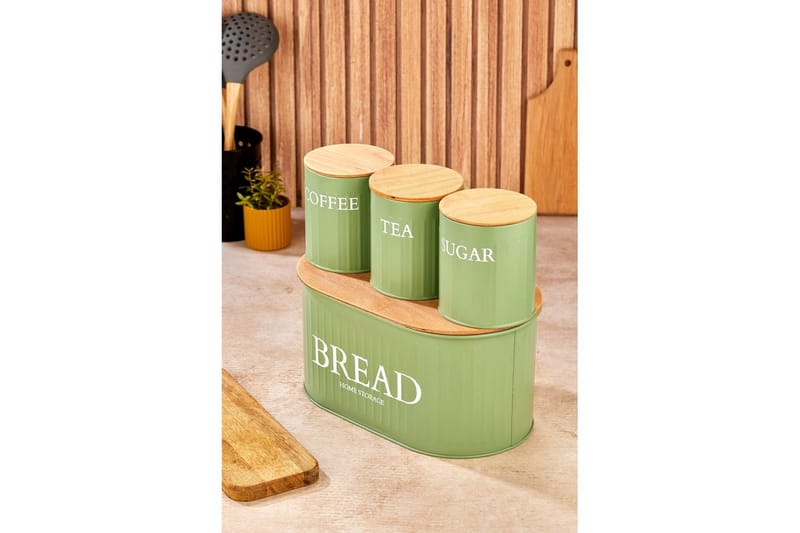 Elven Förvaringsask 15 cm 4-pack - Ljusgrön - Förvaring - Småförvaring - Förvaringsburk - Förvaringsask