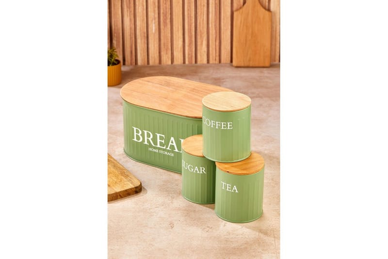 Förvaringslådesats (4 delar) Selinbridge Grön - Grön - Förvaring - Småförvaring - Förvaringsburk - Förvaringsask