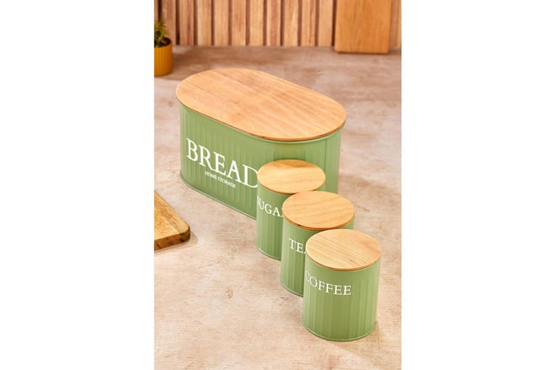 Förvaringslådesats (4 delar) Selinbridge Grön - Grön - Förvaring - Småförvaring - Förvaringsburk - Förvaringsask