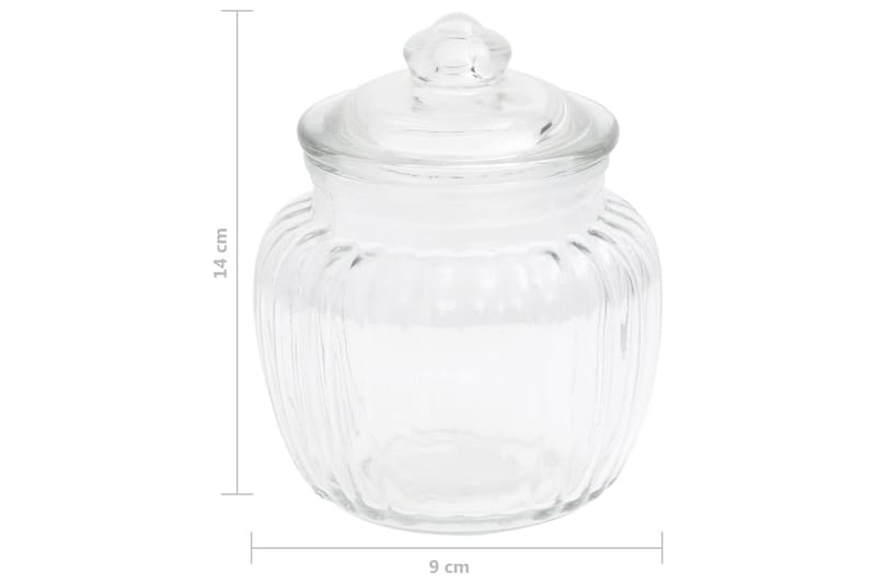 Förvaringsburkar i glas 6 st 500 ml - Transparent - Förvaringsburk - Småförvaring - Flaskor & burkar