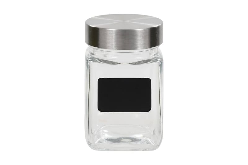 Förvaringsburkar i glas med etiketter 12 st 300 ml - Transparent - Förvaringsburk - Småförvaring - Flaskor & burkar