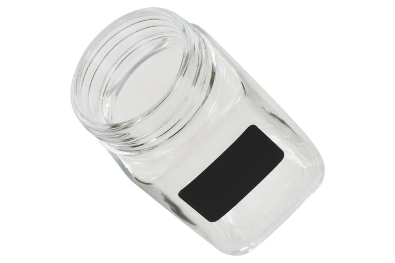 Förvaringsburkar i glas med etiketter 12 st 300 ml - Transparent - Förvaring - Småförvaring - Förvaringsburk