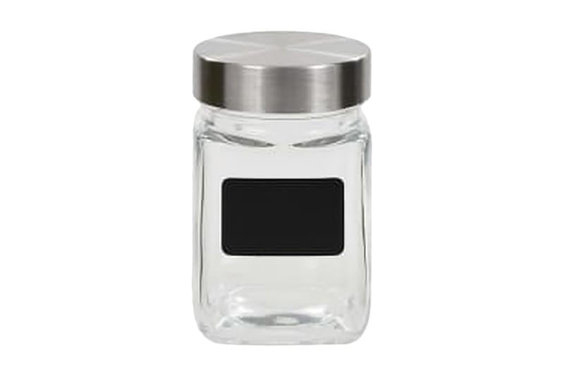 Förvaringsburkar i glas med etiketter 24 st 300 ml - Transparent - Småförvaring - Flaskor & burkar - Förvaringsburk