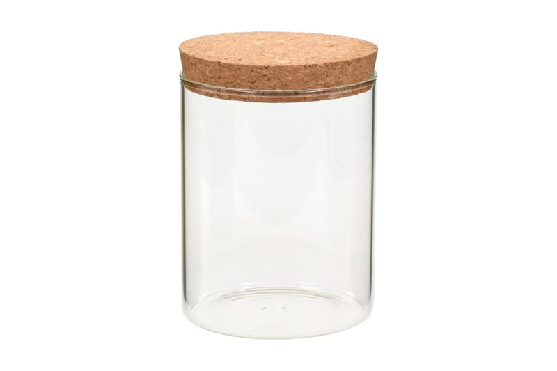 Förvaringsburkar i glas med korklock 6 st 650 ml - Transparent - Förvaringsburk - Småförvaring - Flaskor & burkar