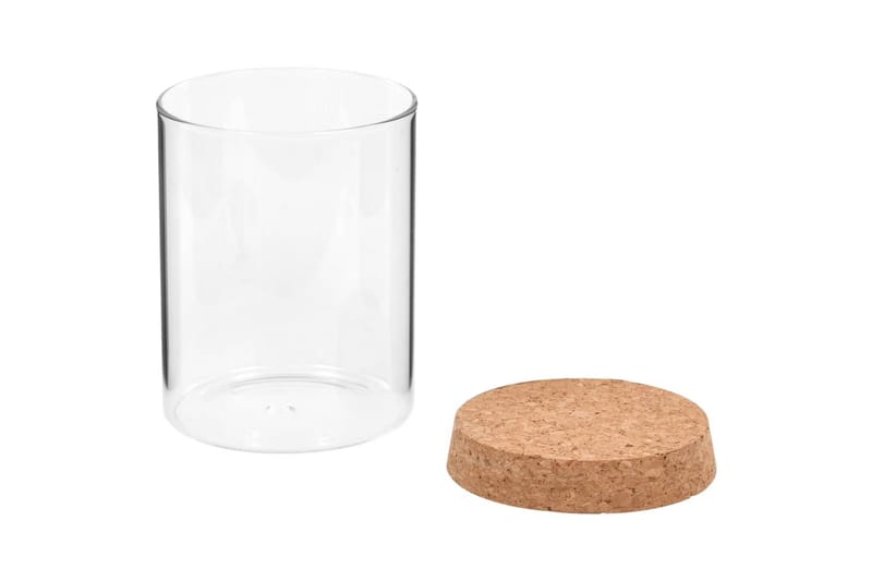 Förvaringsburkar i glas med korklock 6 st 650 ml - Transparent - Förvaring - Småförvaring - Förvaringsburk